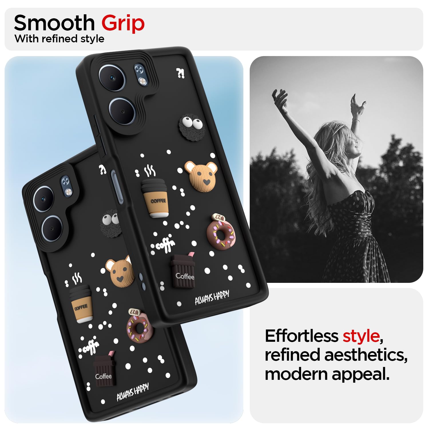 Pikkme Oppo A5x Silicone black mobile cover – photo 2