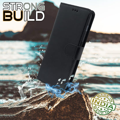 Pikkme Samsung Galaxy J7 Pro Vintage Flip Cover (Black)