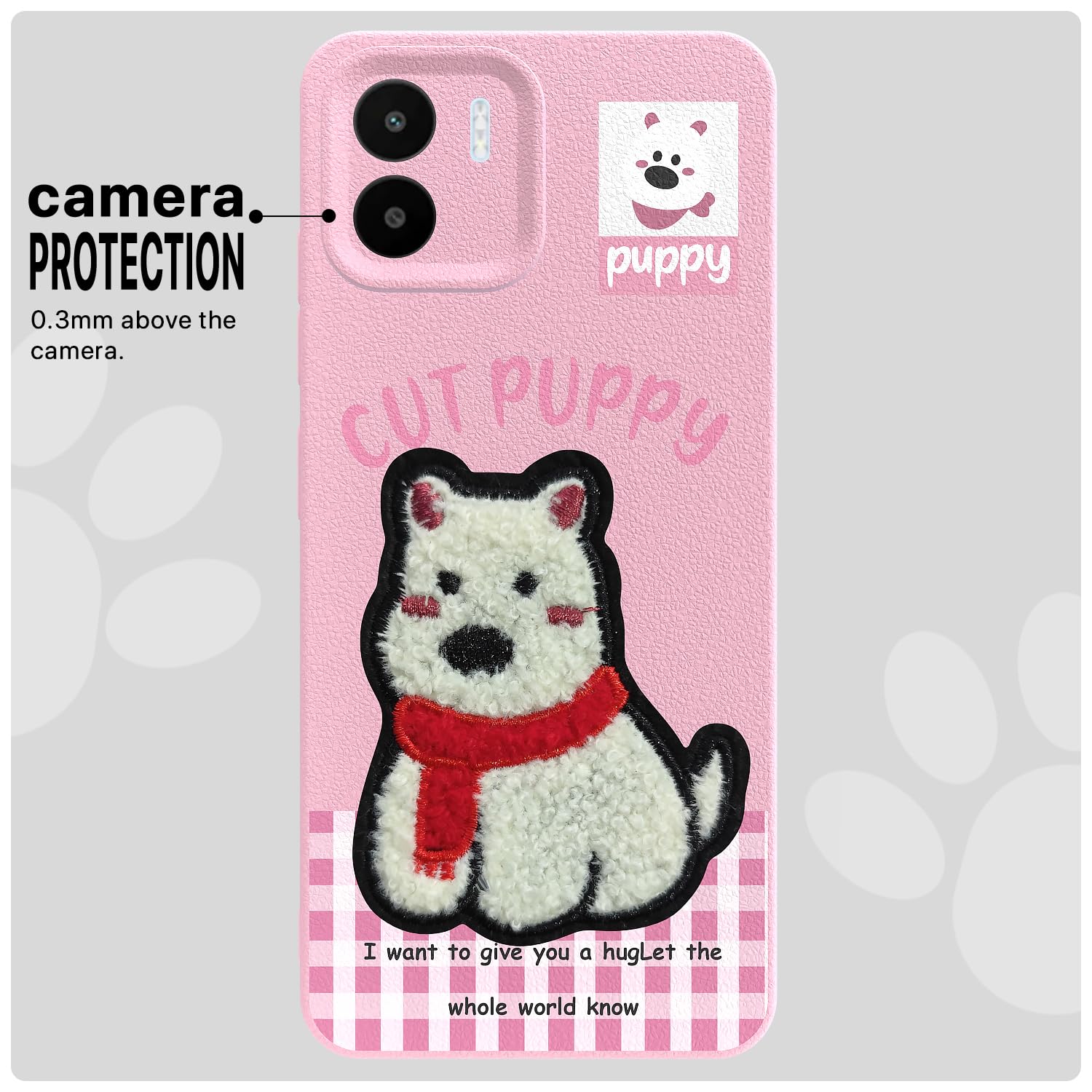 Pink Plush Patch mobile cover for Redmi A1/A2 – Pikkme – photo 6