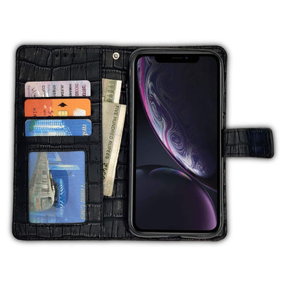 Black Leather flip cover for iPhone XR – Pikkme – photo 2