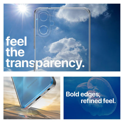 Pikkme Samsung Galaxy F06 5G Crystal Clear Hard Back PC + TPU Back Cover (Transparent)