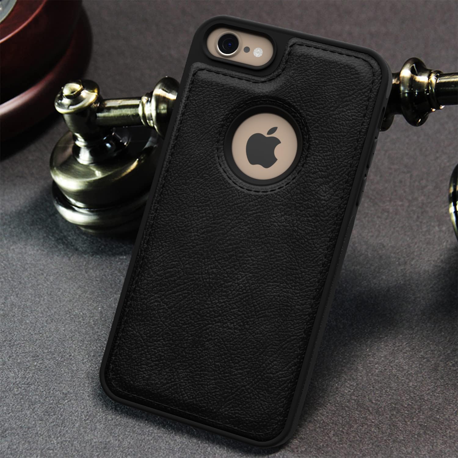 Pikkme iPhone 7/8 Flexible Pu Leather Back Case (Black)