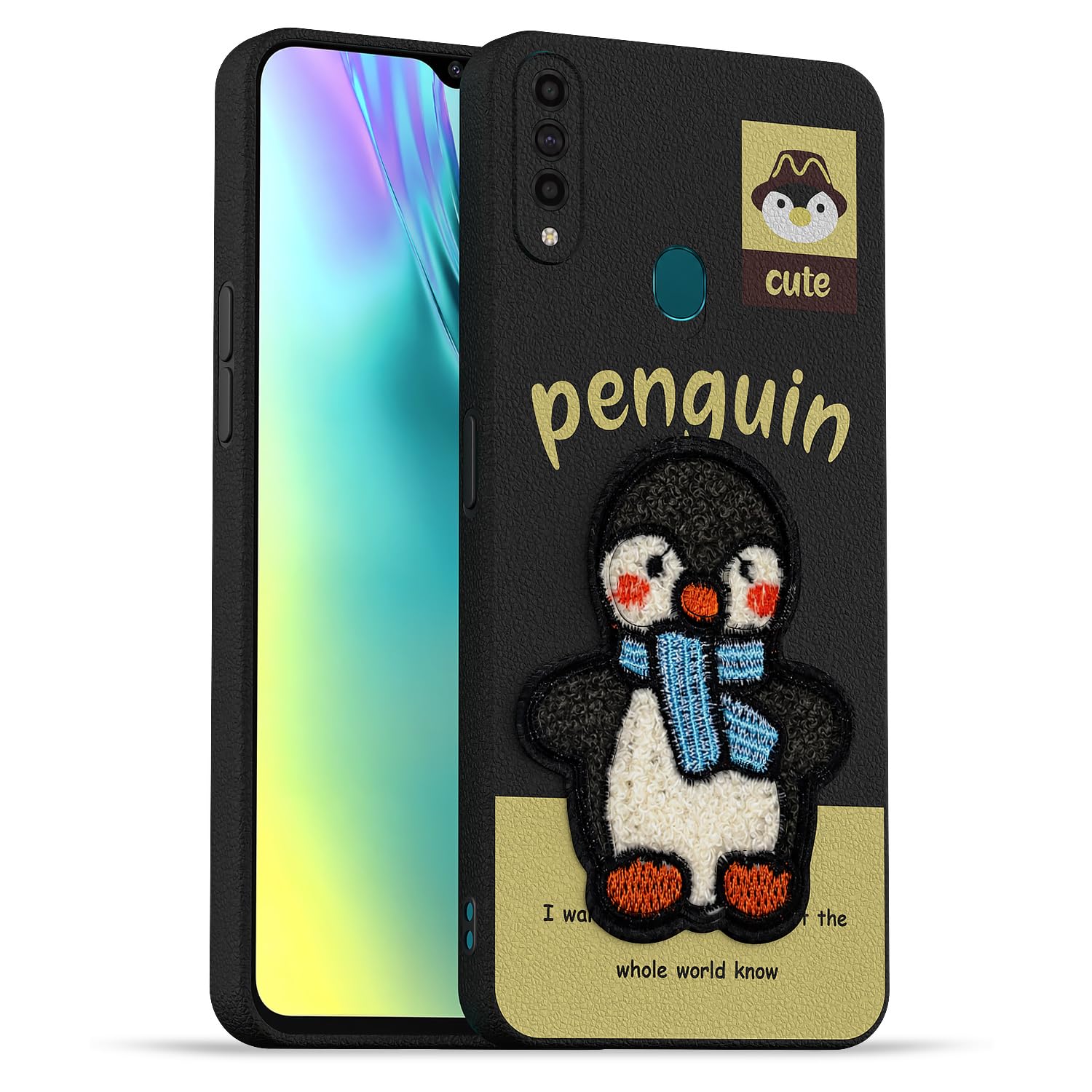 Oppo A31 phone cover in black by Pikkme