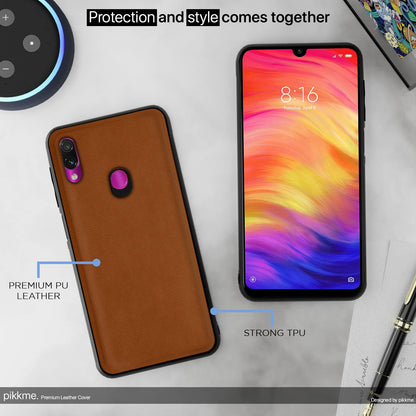 Pikkme camel Leather mobile cover for Redmi Note 7 Pro/Note 7/Note 7S – photo 5