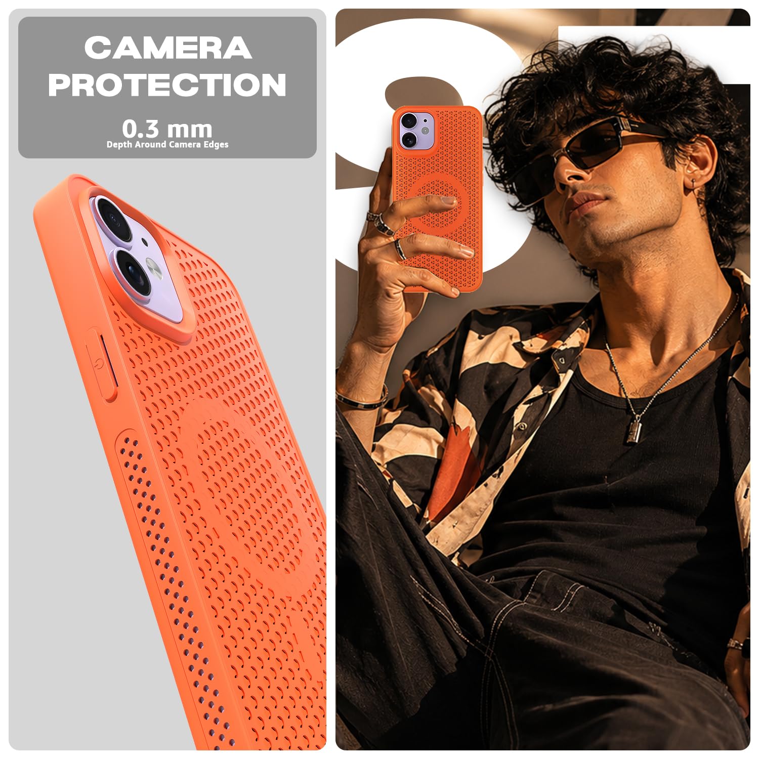 iPhone 11 phone cover in orange by Pikkme – photo 6