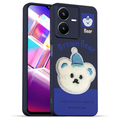 Pikkme Vivo Y22 Plush Patch blue phone cover