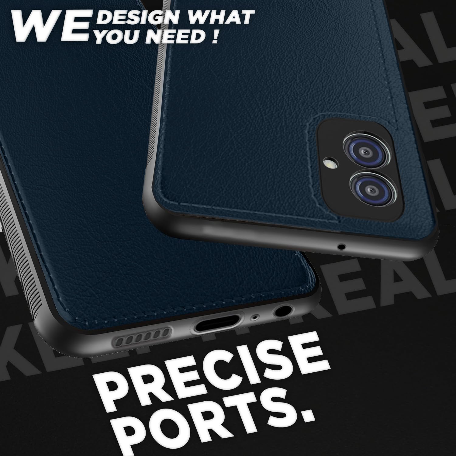 Blue Leather mobile back cover for Samsung M04 – Pikkme – photo 4