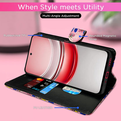 Pikkme pink flower mobile flip cover for Realme Narzo 80x/P3x/14X 5G – photo 5