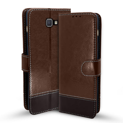 Pikkme Samsung J5 Prime brown & coffee wallet flip cover