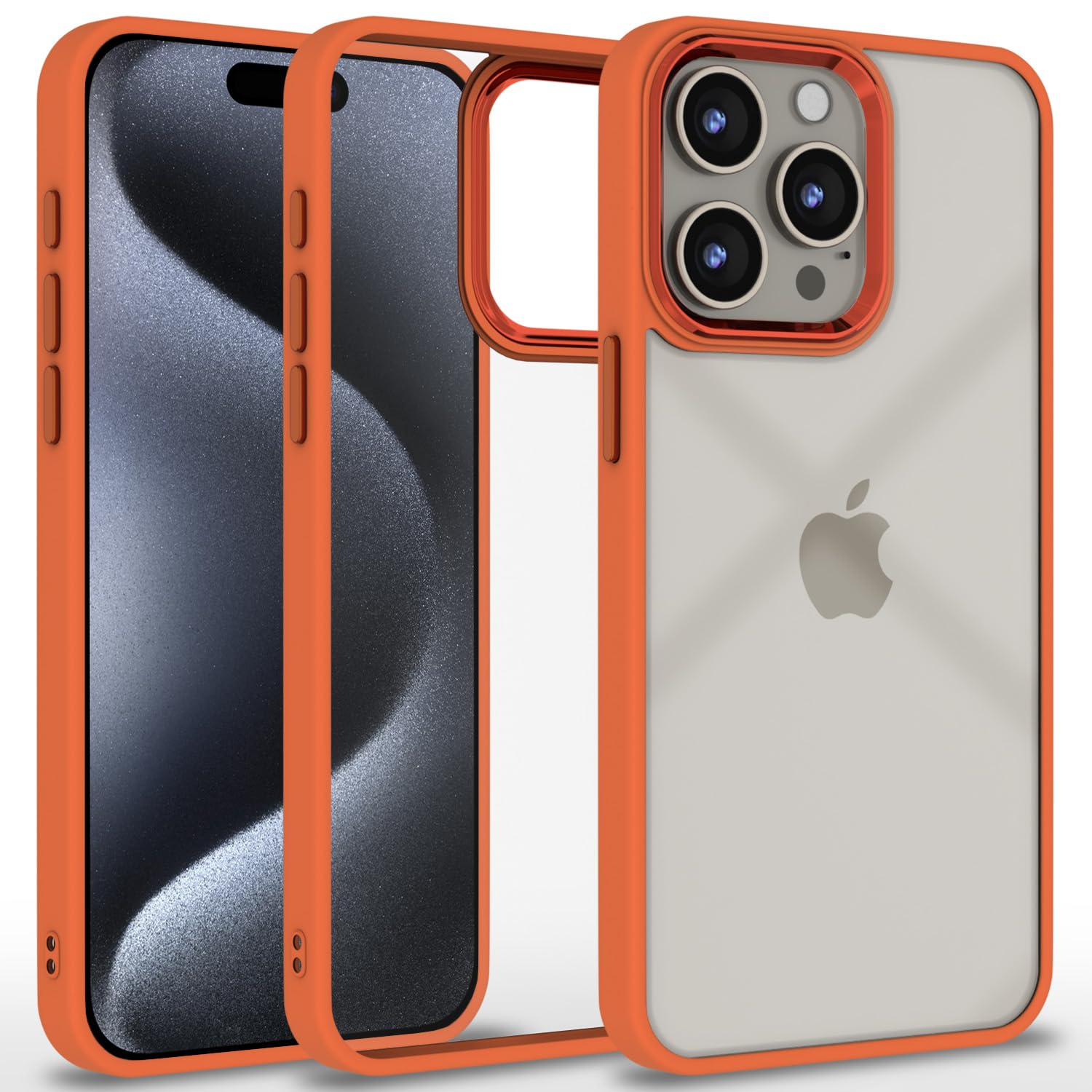 Pikkme iPhone 15 Pro Max Chrome orange phone cover