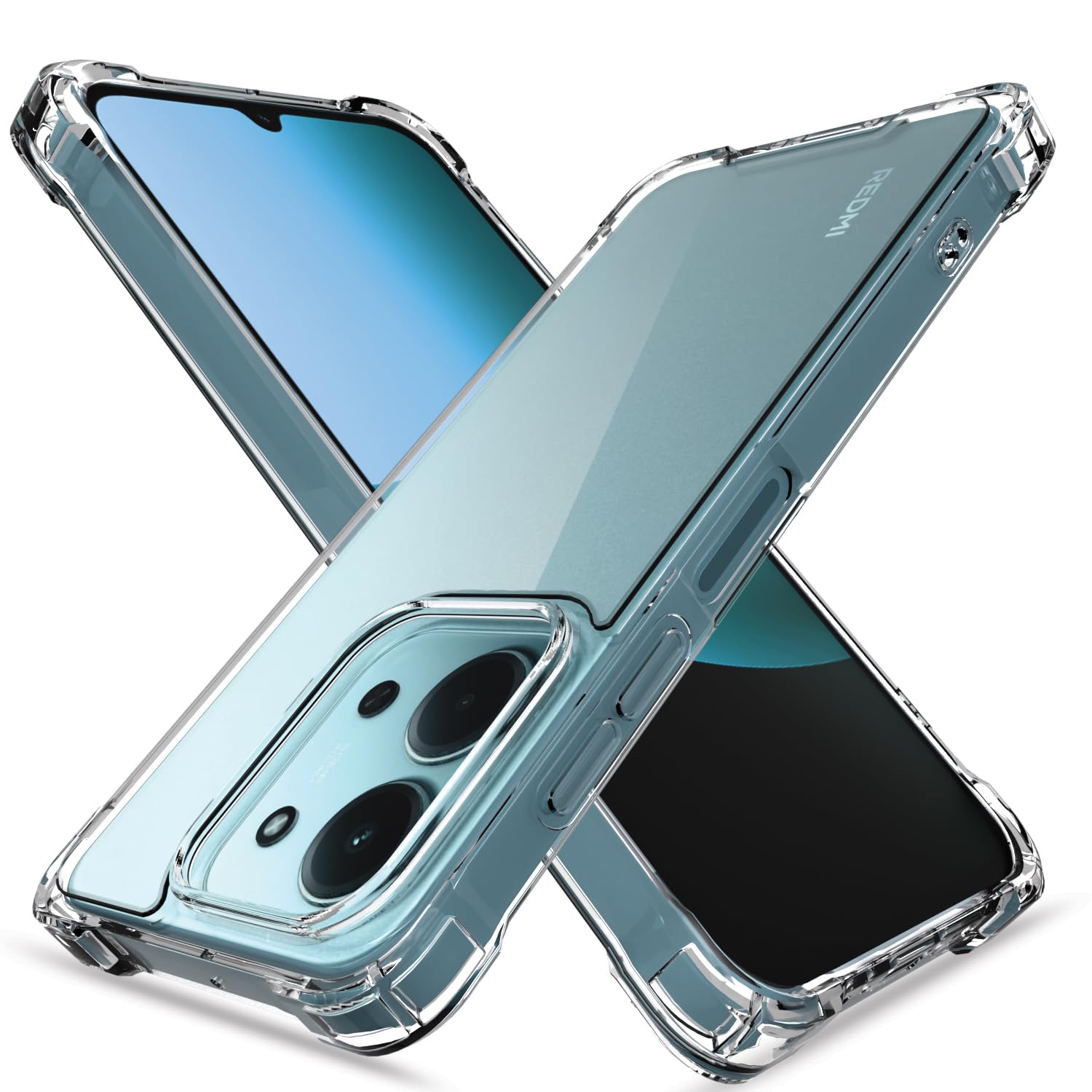 Pikkme transparent mobile cover for Redmi 15c 5G