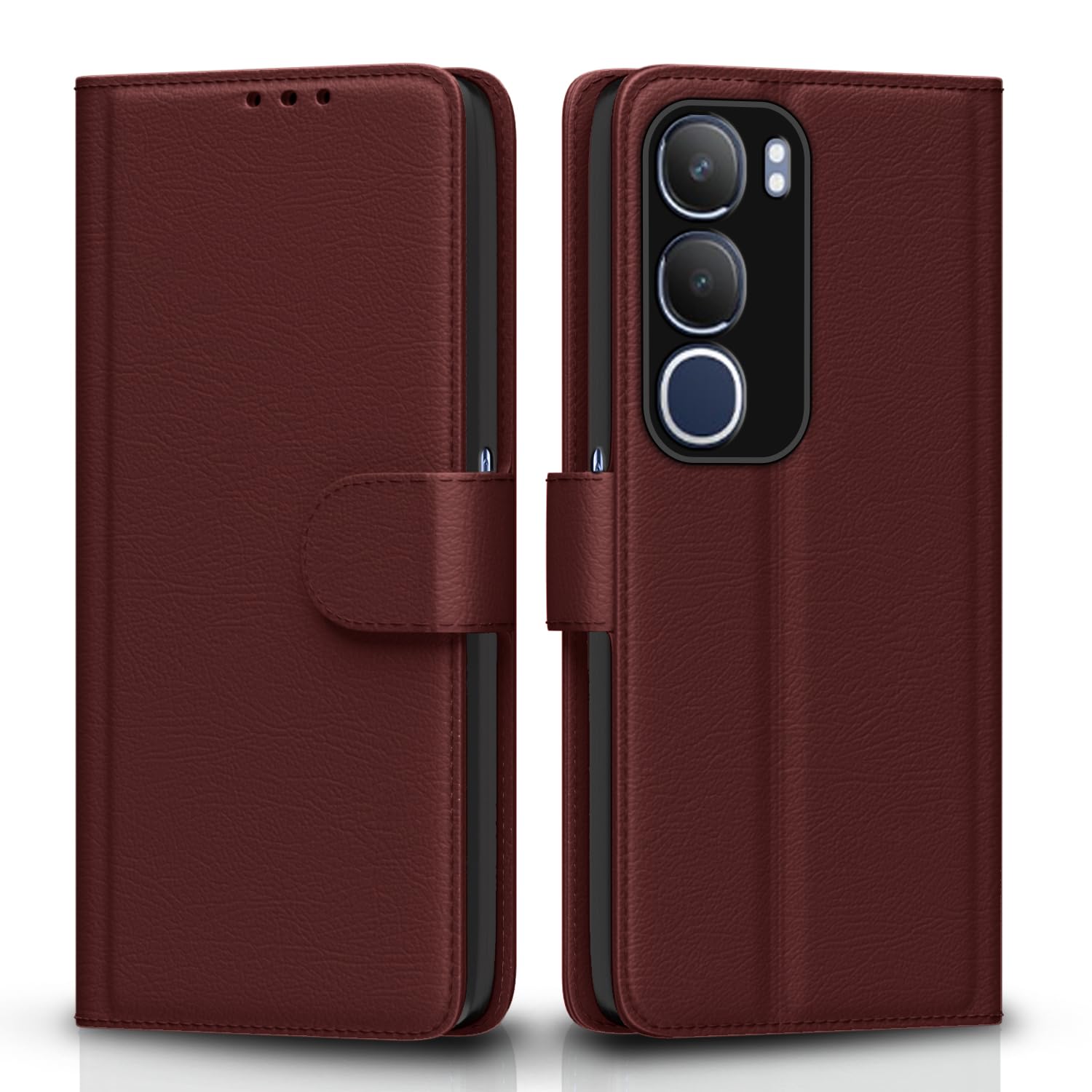 Pikkme Vivo Y19s Wallet brown flip cover