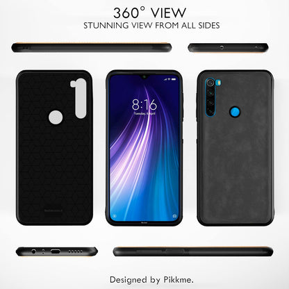 Redmi Note 8 Leather mobile cover in grey by Pikkme – photo 3