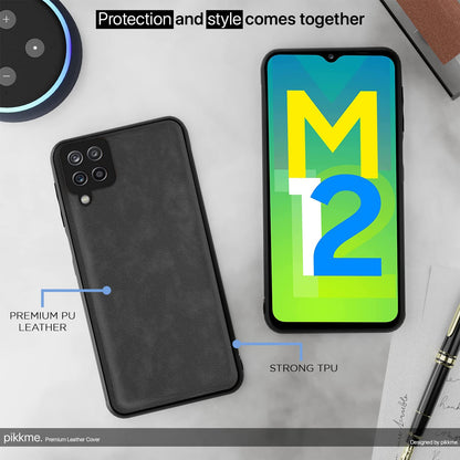 Pikkme Samsung M12/A12/F12 Leather grey mobile cover – photo 5