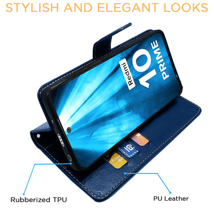 Blue & brown mobile flip cover for Redmi 10 Prime – Pikkme – photo 5