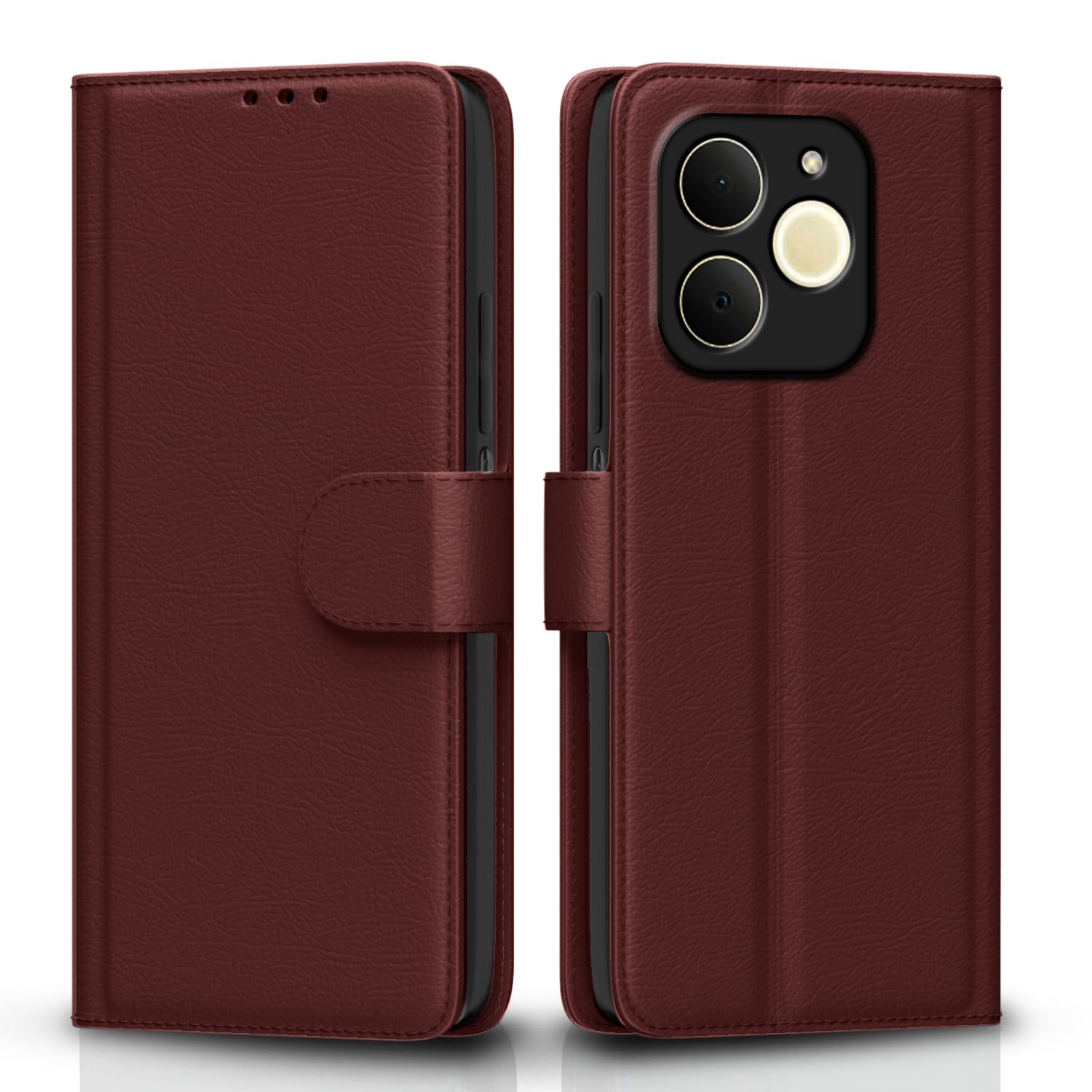 Brown Wallet mobile flip cover for Realme P4 Lite 4G – Pikkme
