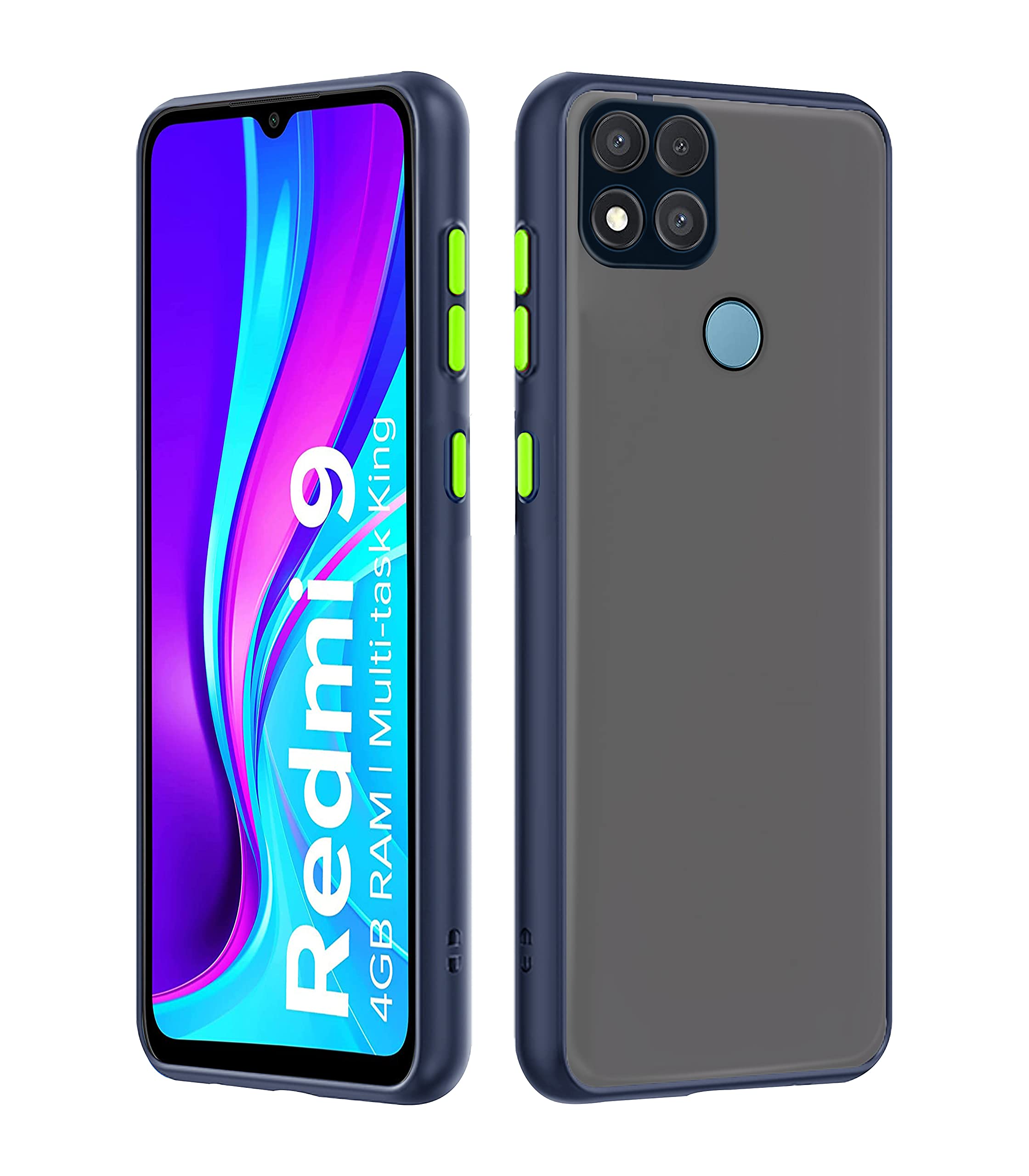 Pikkme blue Matte phone cover for Redmi 10A/9, Poco C31