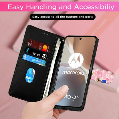 Moto G32 Wallet flip cover in pink flower by Pikkme – photo 4