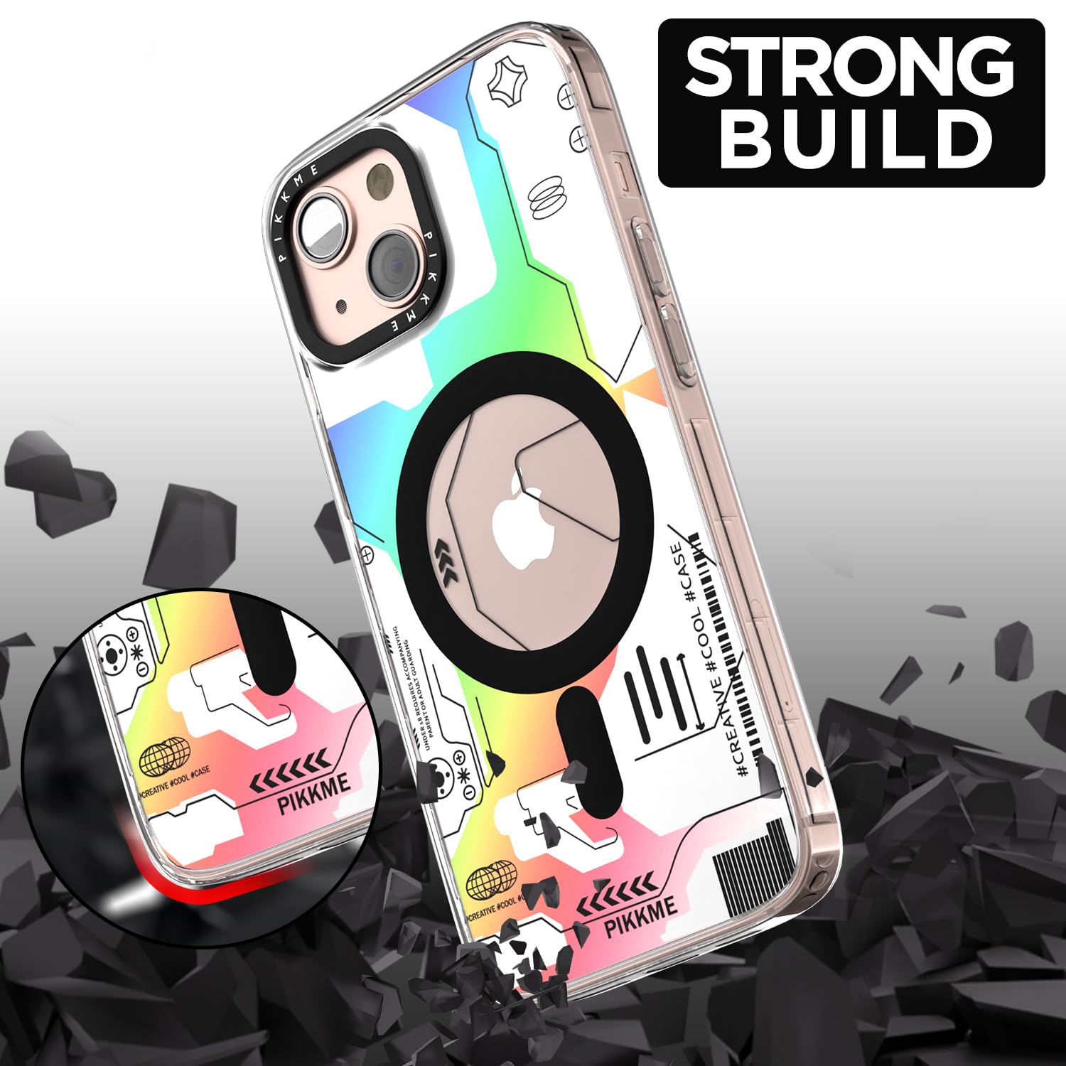 White back cover for iPhone 13 – Pikkme – photo 7