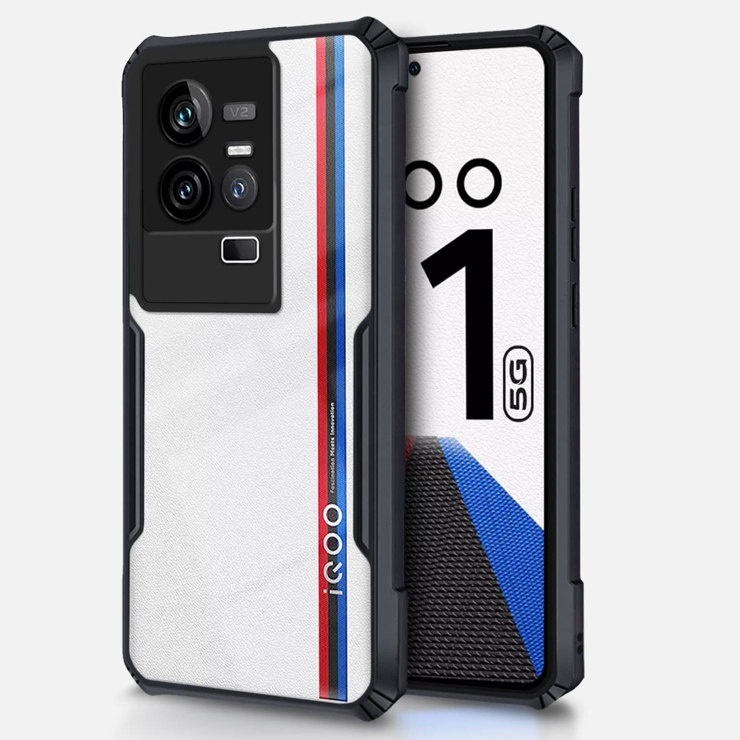 Black Hybrid mobile back cover for iQOO 11 5G – Pikkme