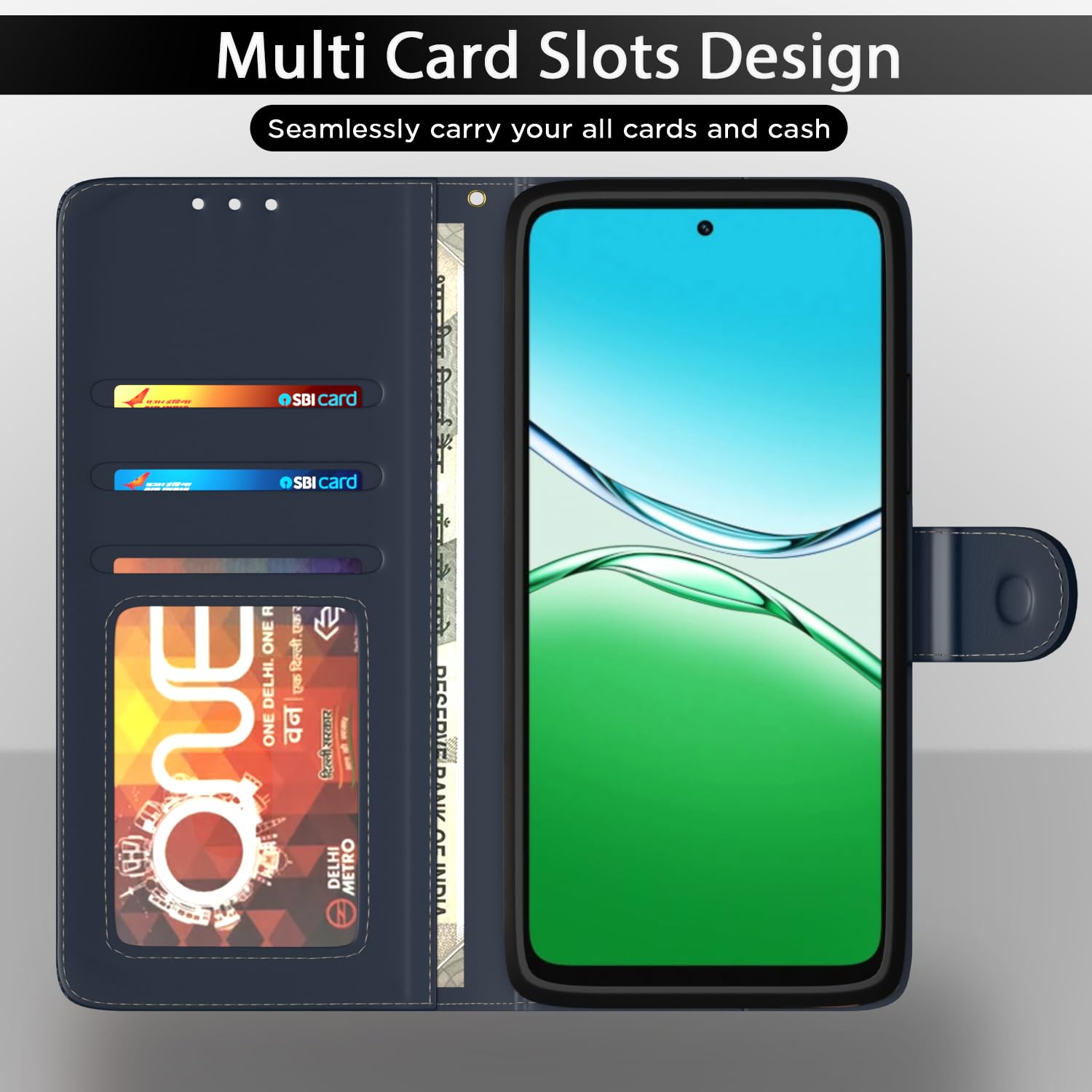 Blue mobile flip cover for Oppo A5 5G – Pikkme – photo 5