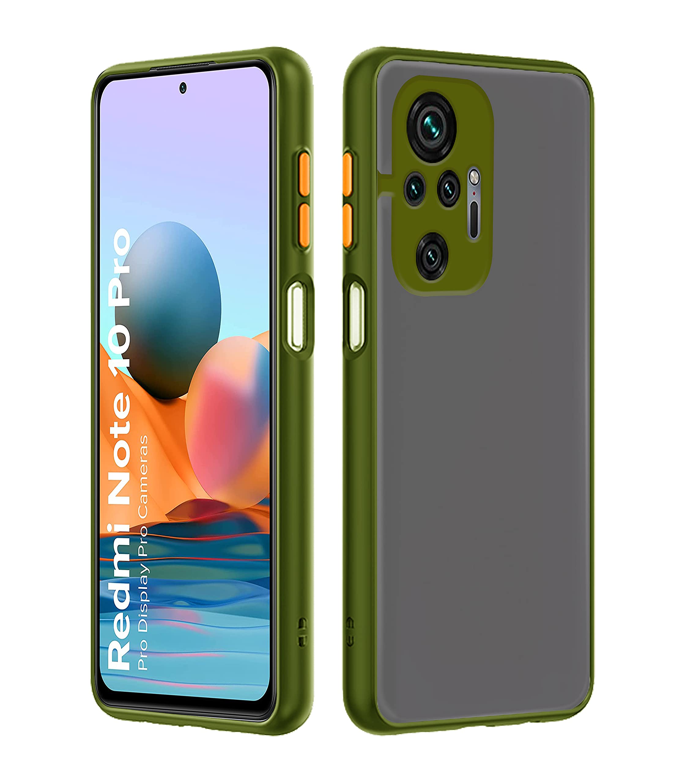 Pikkme green mobile back cover for Redmi Note 10 Pro/Note 10 Pro Max