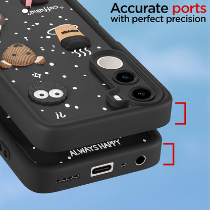 Pikkme black Bear Coffee mobile cover for Realme C100x – photo 4