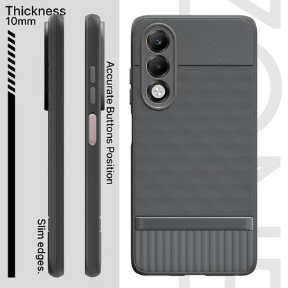 Pikkme Oppo K13x 5G Shockproof Soft Flexible Gencase Back cover (Grey)