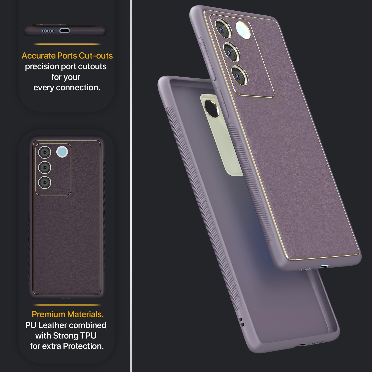 Vivo V27/V27 Pro 5G Chrome phone cover in purple by Pikkme – photo 2