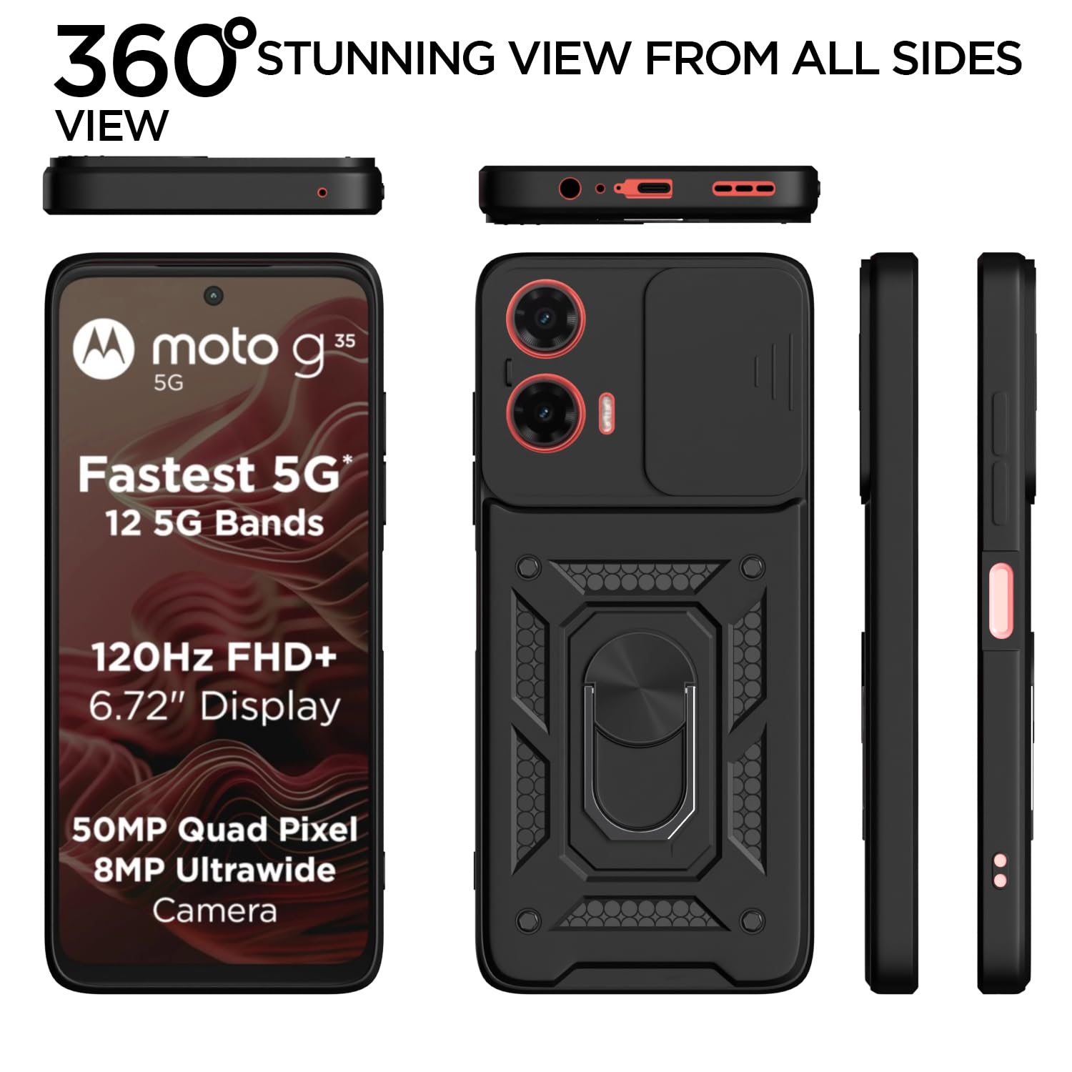 Black mobile cover for Moto G35 5G – Pikkme – photo 5