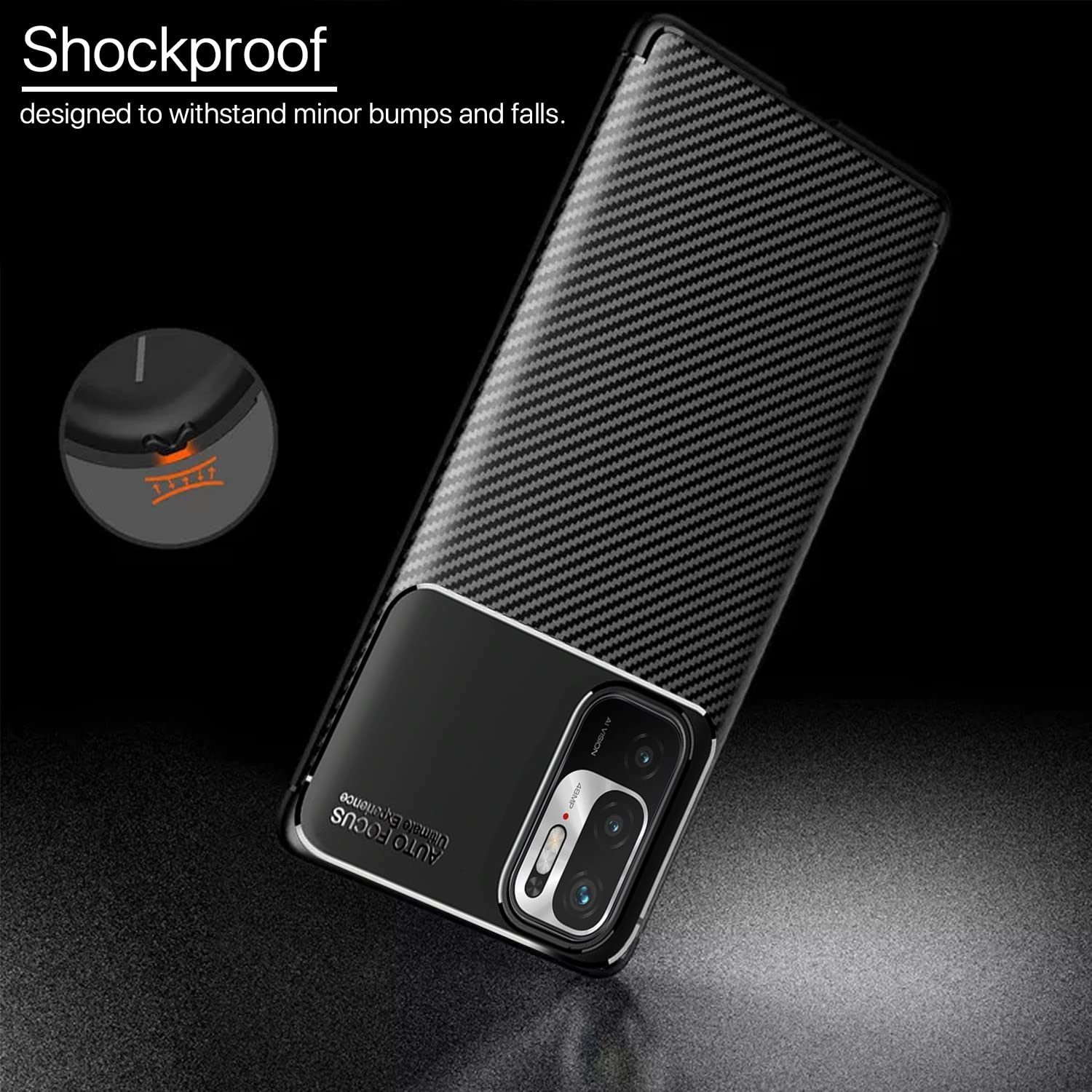 Black Carbon mobile back cover for Redmi Note 10T/Poco M3 Pro 5G – Pikkme – photo 4