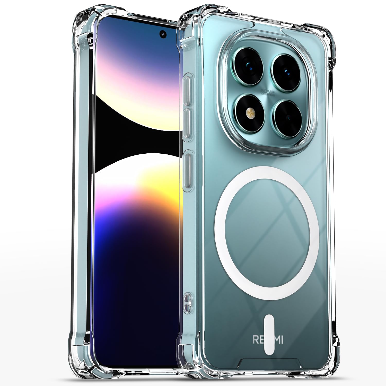 Redmi Note 15 Pro 5G phone cover in transparent mag-safe by Pikkme