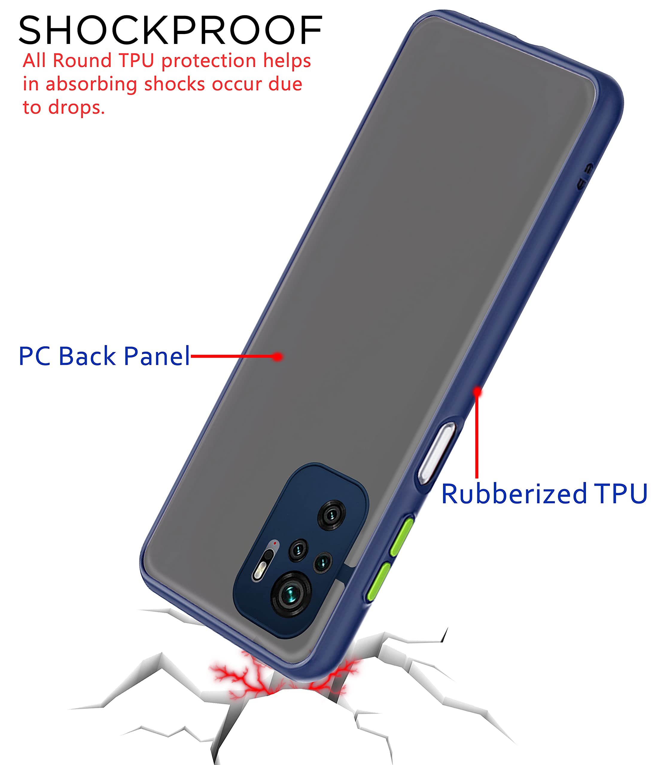 Pikkme Redmi Note 10/Note 10s blue mobile back cover – photo 4