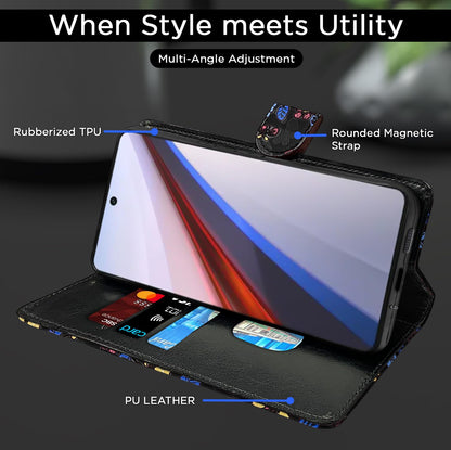 Black flower flip cover for iQOO 12 5G – Pikkme – photo 5