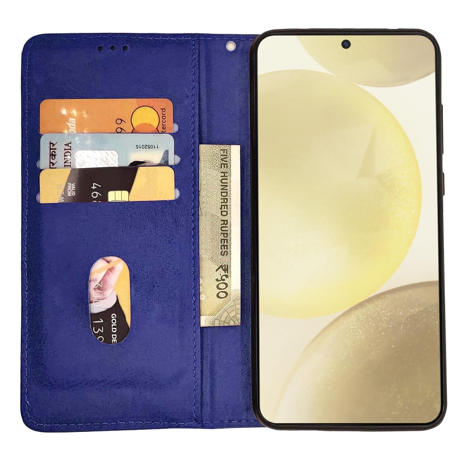 Blue wallet flip cover for Samsung S24 5G – Pikkme – photo 2