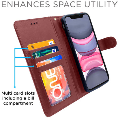 Pikkme brown Wallet flip cover for iPhone 11 – photo 3