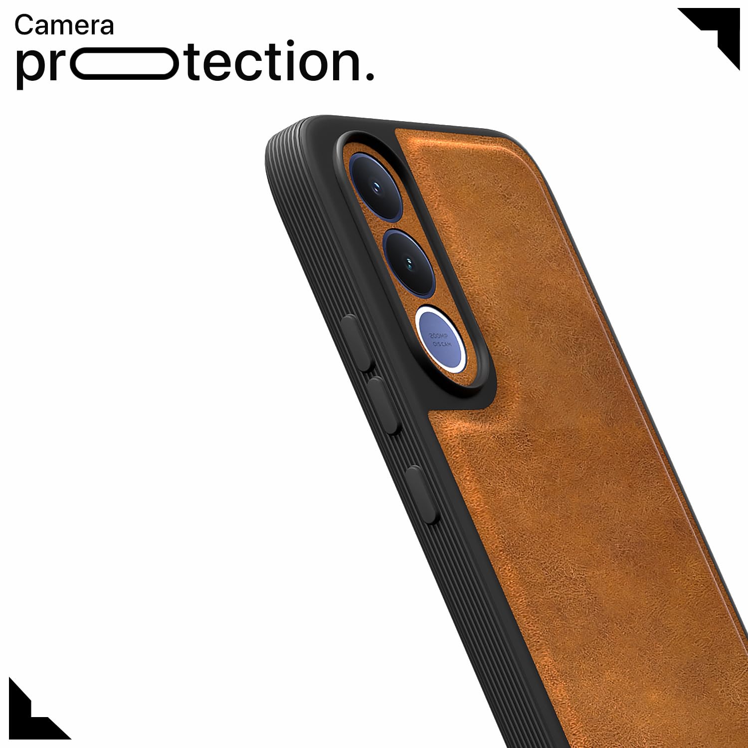 Pikkme Vivo V70 FE 5G Leather brown back cover – photo 5
