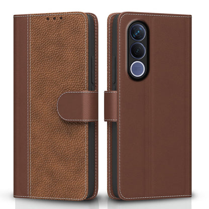 Pikkme tan flip cover for Vivo V70 FE 5G