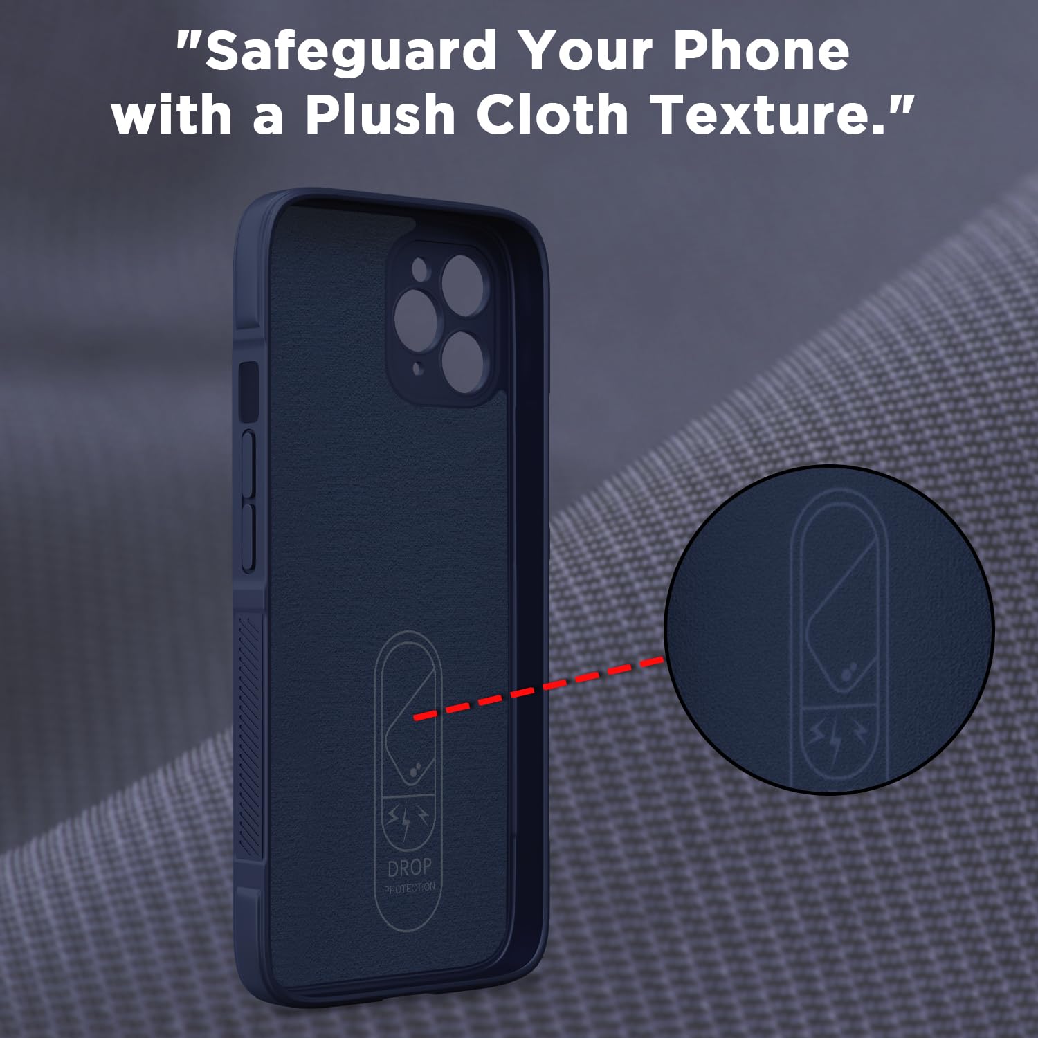 Pikkme iPhone 11 Pro ZigZag Soft matte Liquid Silicone Back Cover (Blue)