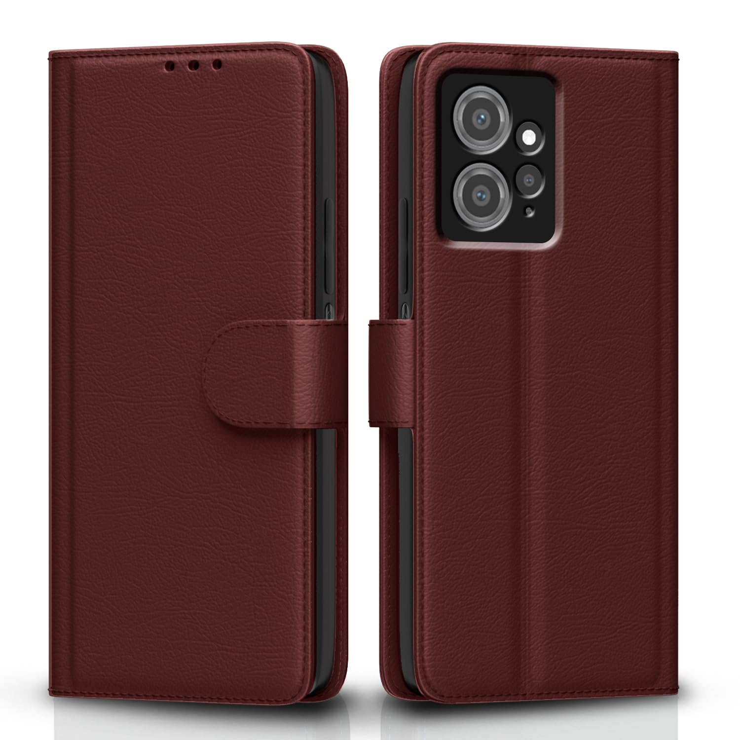 Pikkme Redmi Note 12 4G brown mobile flip cover