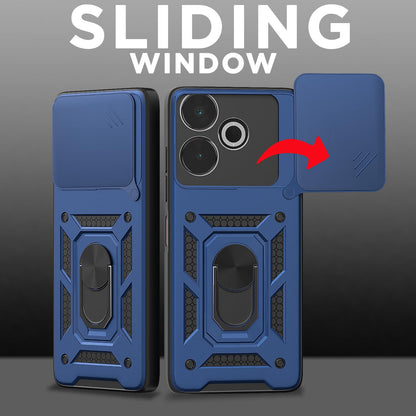 Redmi 13/Poco M6 Plus 5G D10 Camera Shield mobile back cover in blue by Pikkme – photo 2