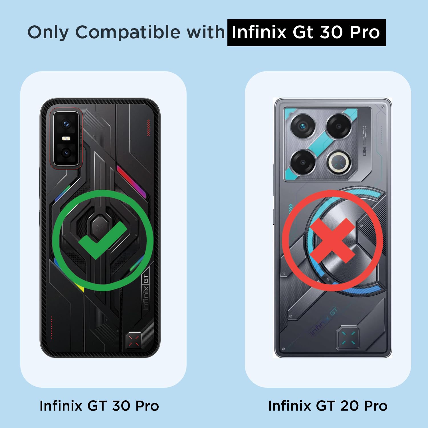 Buy Pikkme Infinix GT 30 Pro 5G PC + TPU Crystal Clear Transparent
