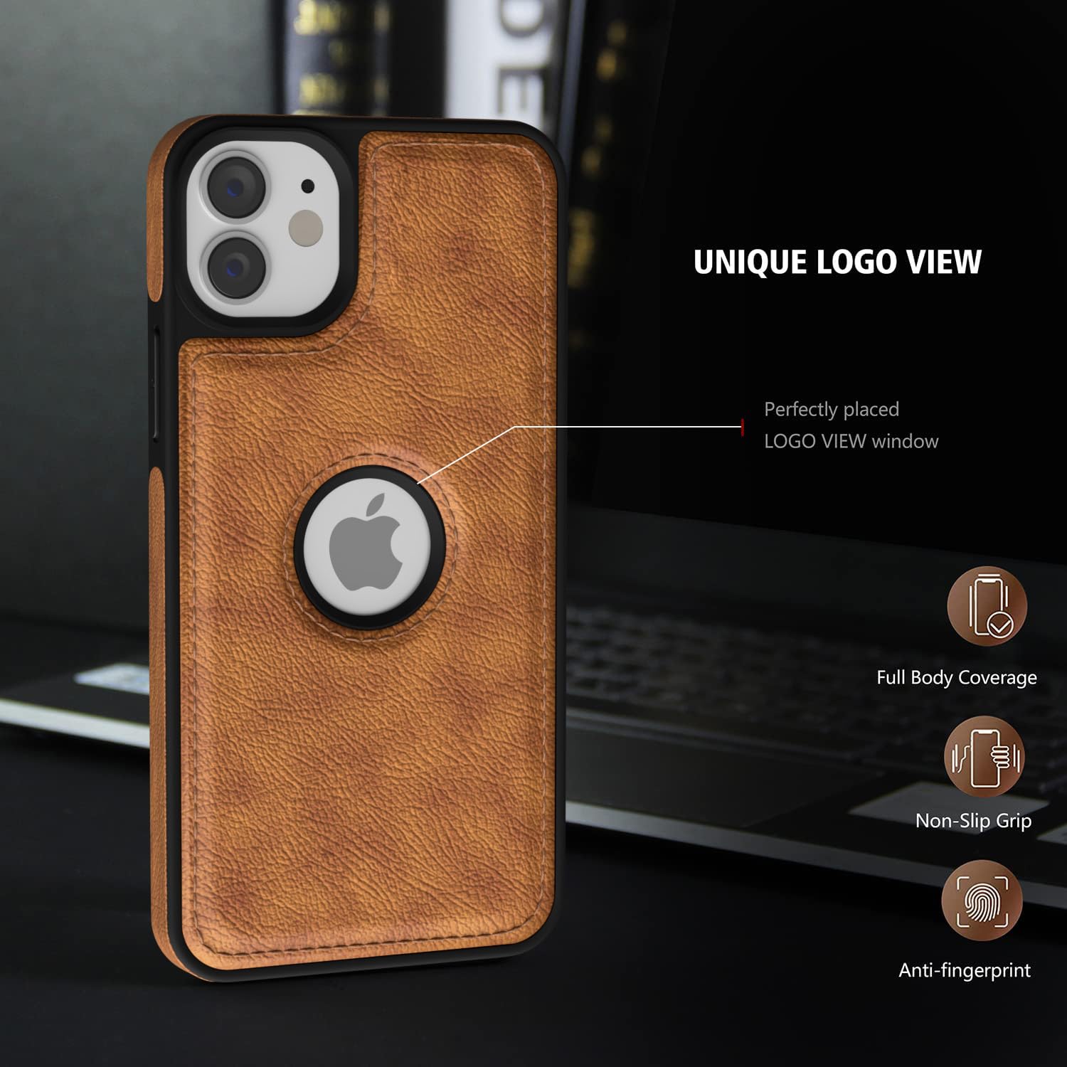 Pikkme iPhone 12/12 Pro Flexible Pu Leather Back Case | Brown