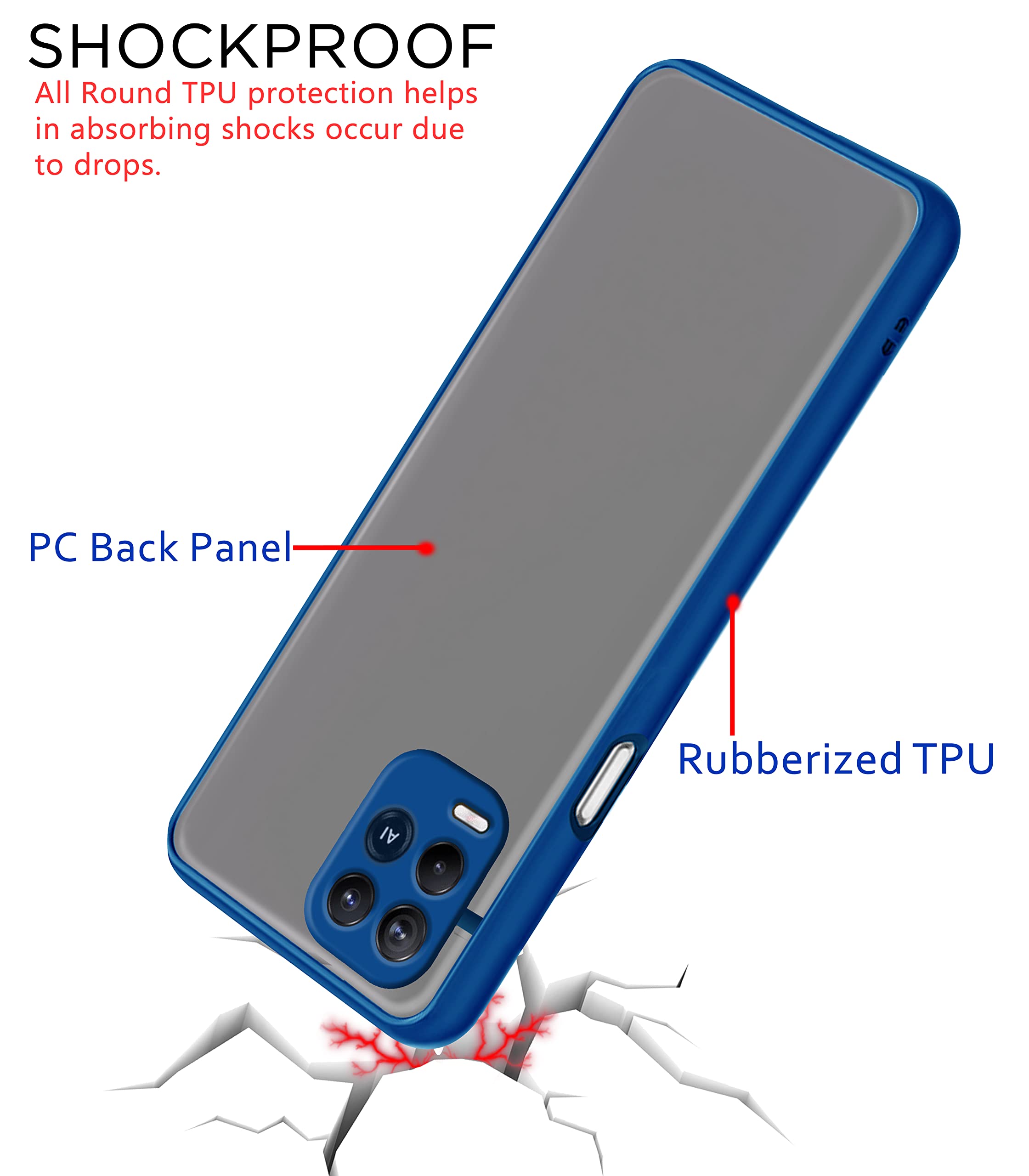 Pikkme Oppo A54 Hybrid blue phone cover – photo 4