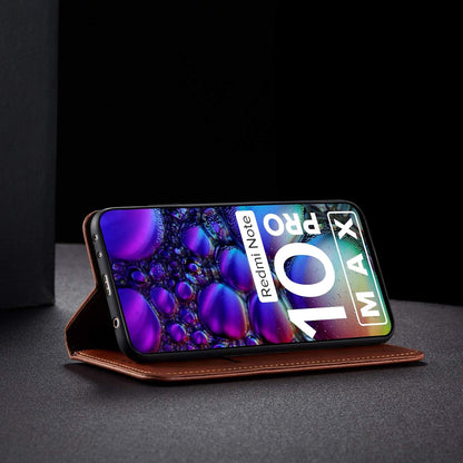 Redmi Note 10 Pro Max flip case in brown by Pikkme – photo 5