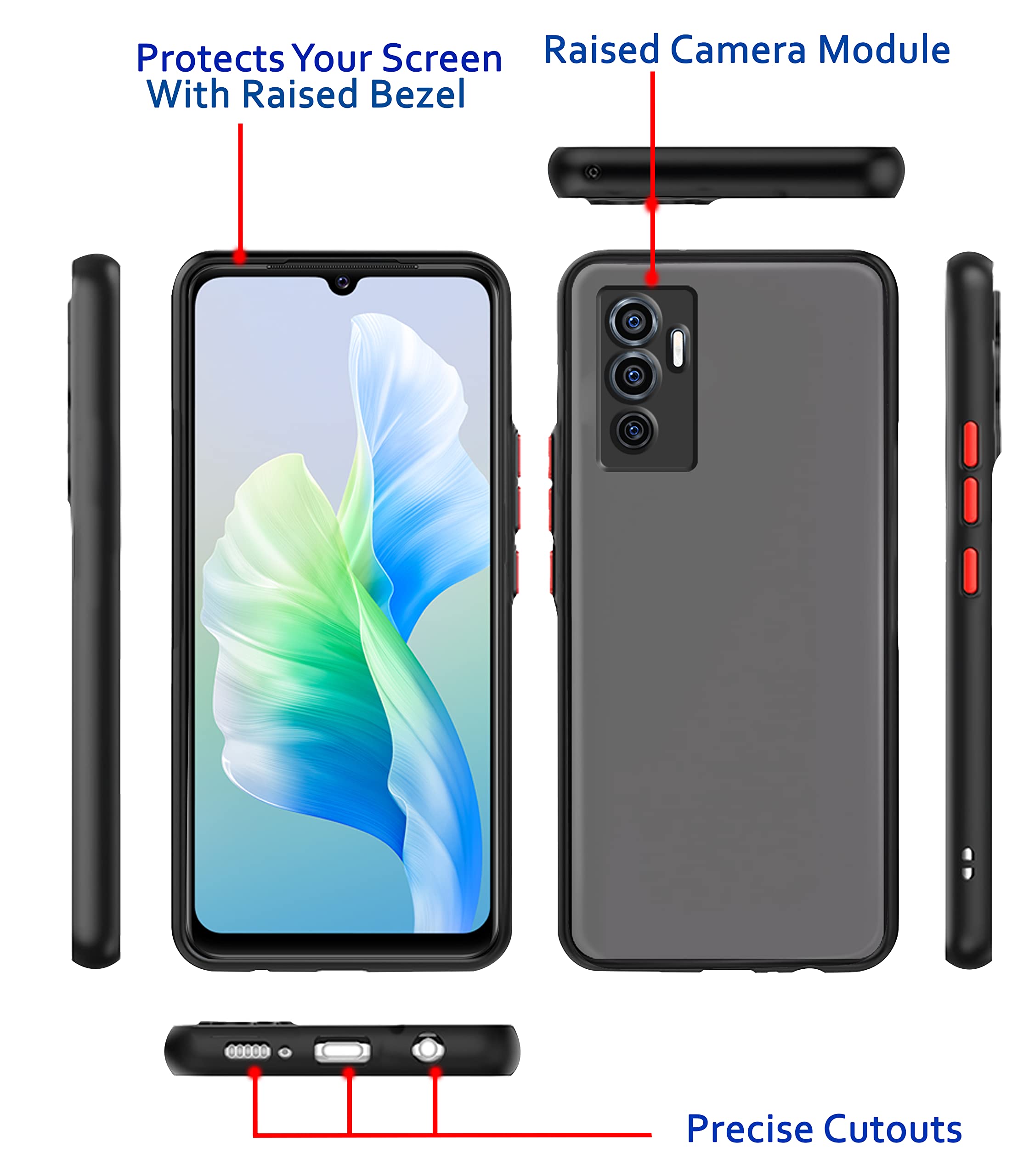 Pikkme black back cover for Vivo V23e 5G – photo 3