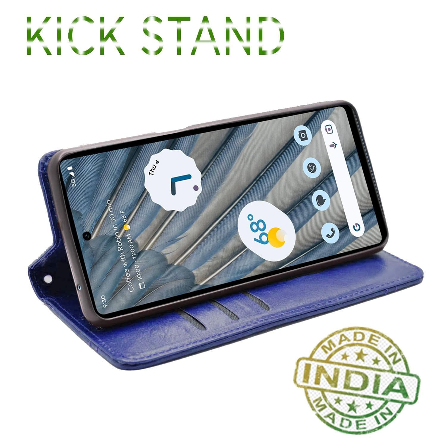 Pikkme Google Pixel 7A blue wallet flip cover – photo 4