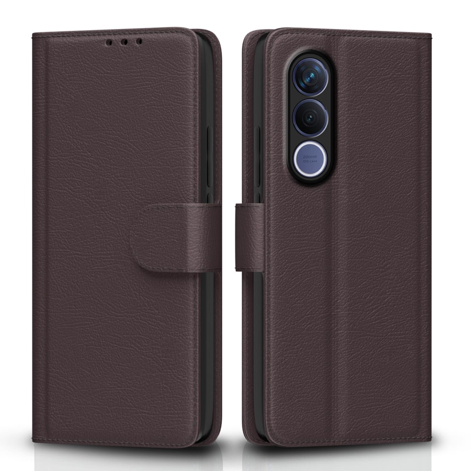 Vivo V70 FE 5G mobile flip cover in coffee by Pikkme