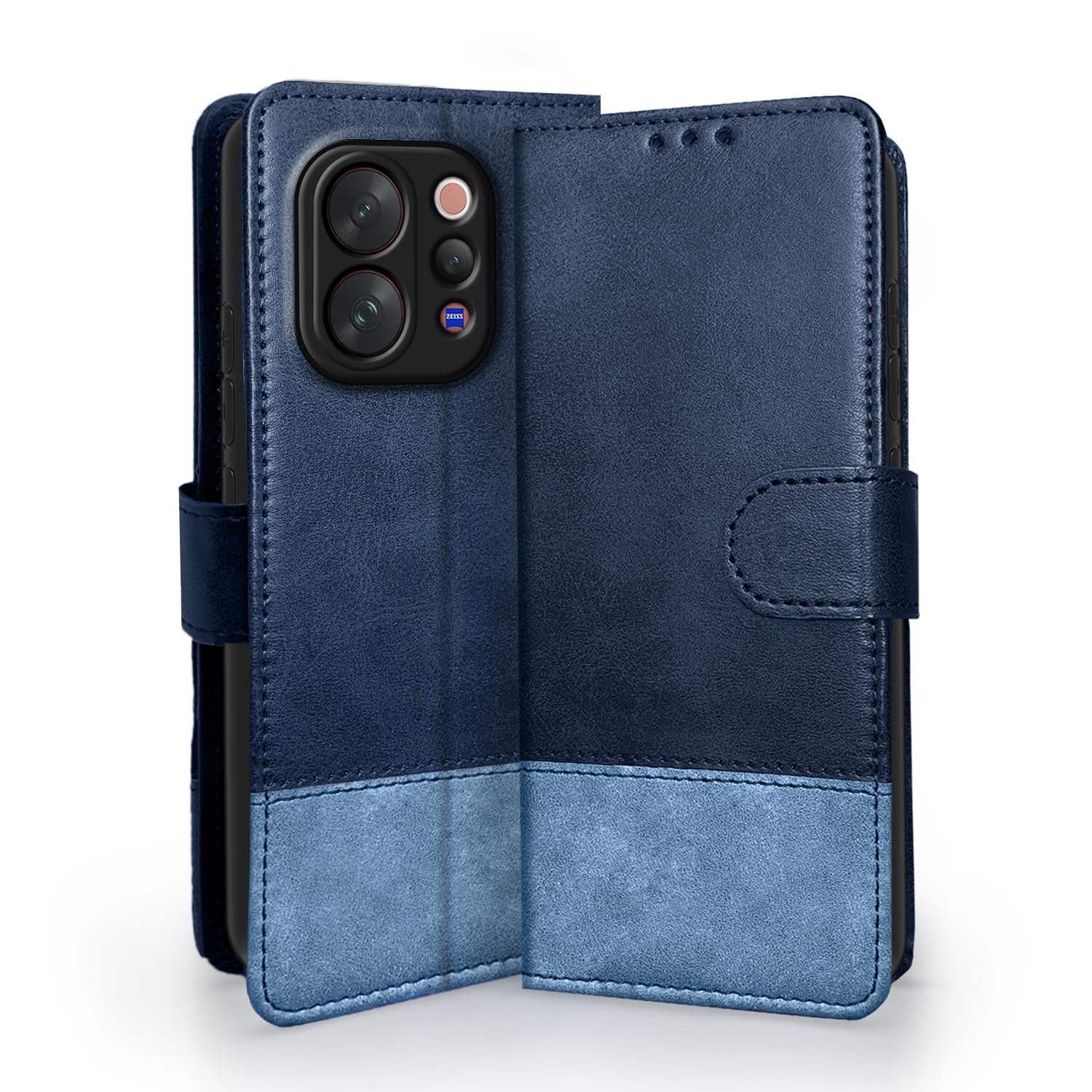 Pikkme Vivo V70/V70 navy & light blue wallet flip cover