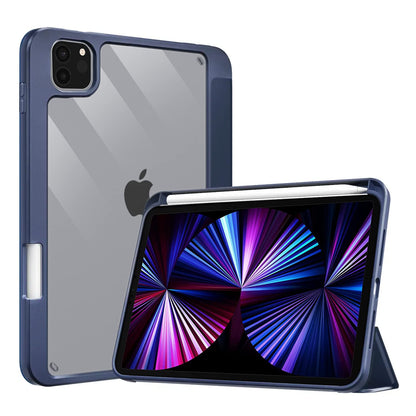 Pikkme dark blue Smart Trifold wallet flip cover for iPad Pro 11 Inch 2022/2021 4th/3rd Gen